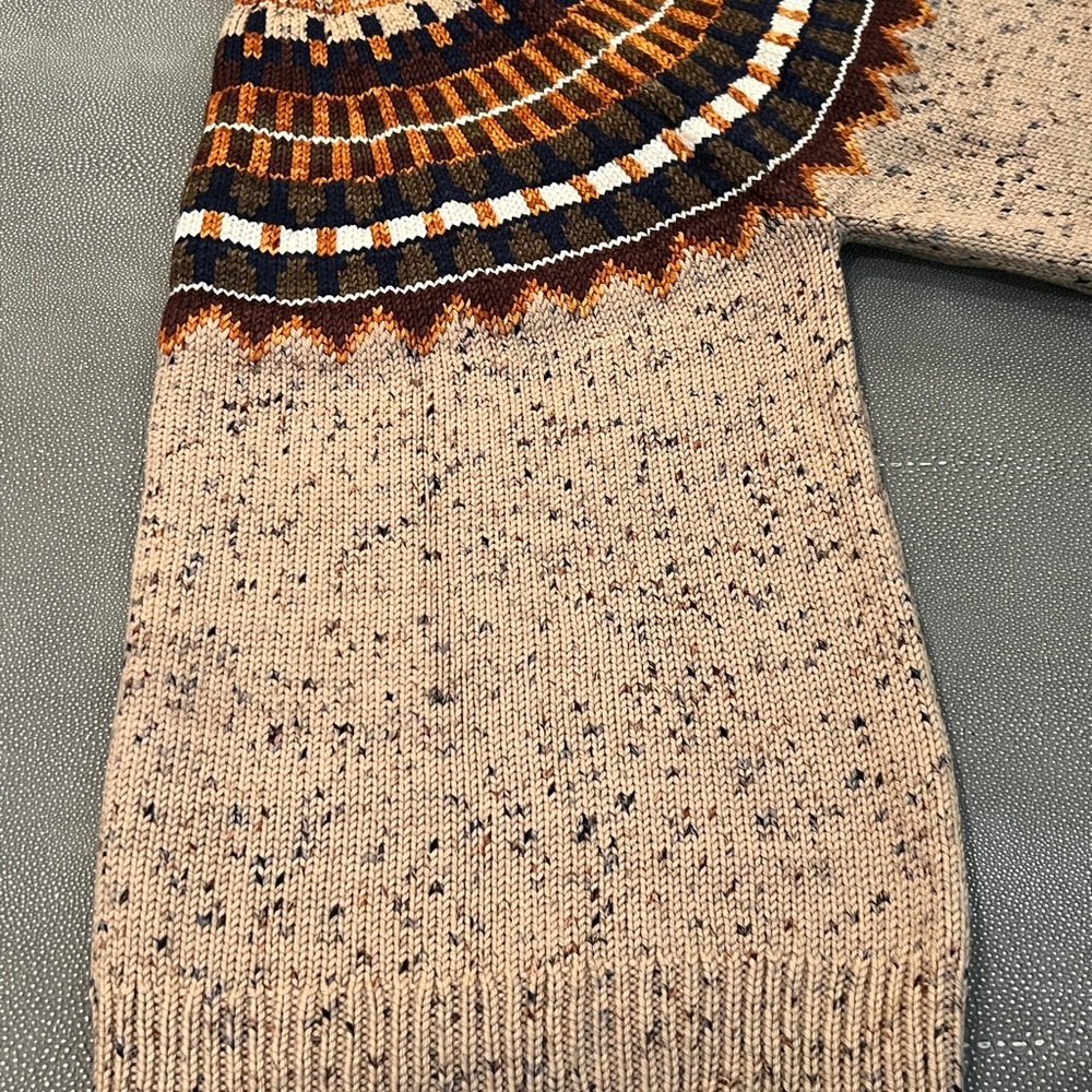 Misha And Puff Camel Fair Isle Sweater